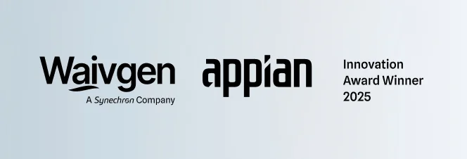 Waivgen, a Synechron Company, Wins Appian Innovation Award for Ag…